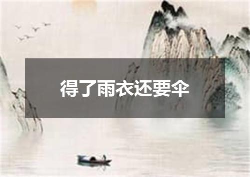 得了雨衣还要伞