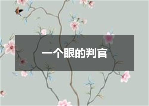 一个眼的判官